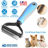 Dog Grooming Rakes 2 Sided Undercoat Rake Pet DeMat
